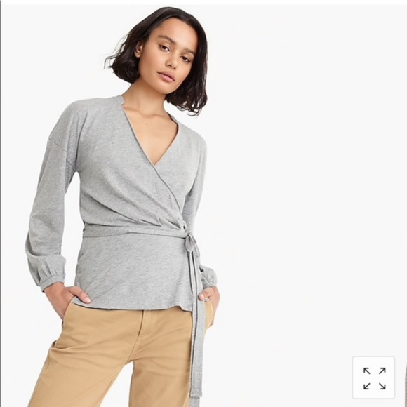 J. Crew Tops - J. Crew | Black Wrap Top With Collar